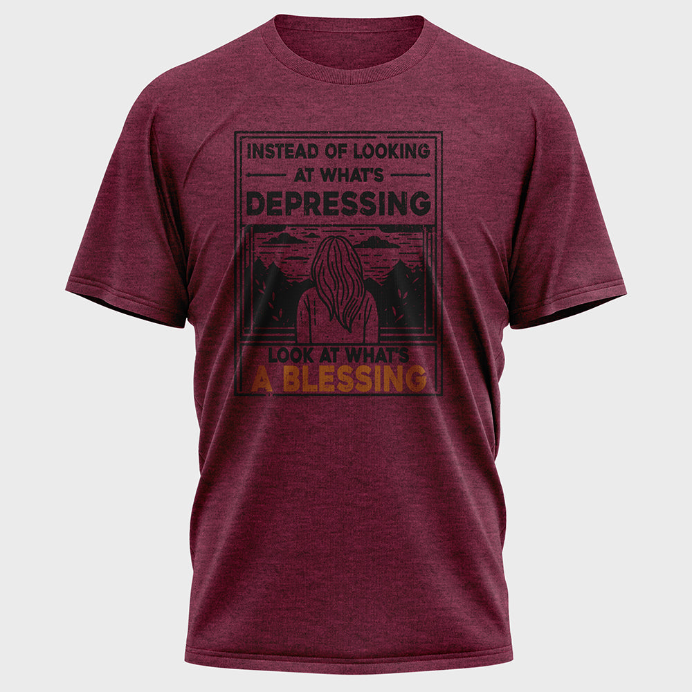 Instead of Looking at What's Depressing Color Cotton Tee
