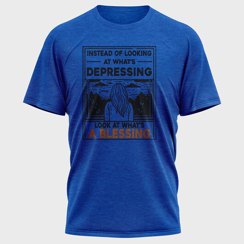 Instead of Looking at What's Depressing Color Cotton Tee