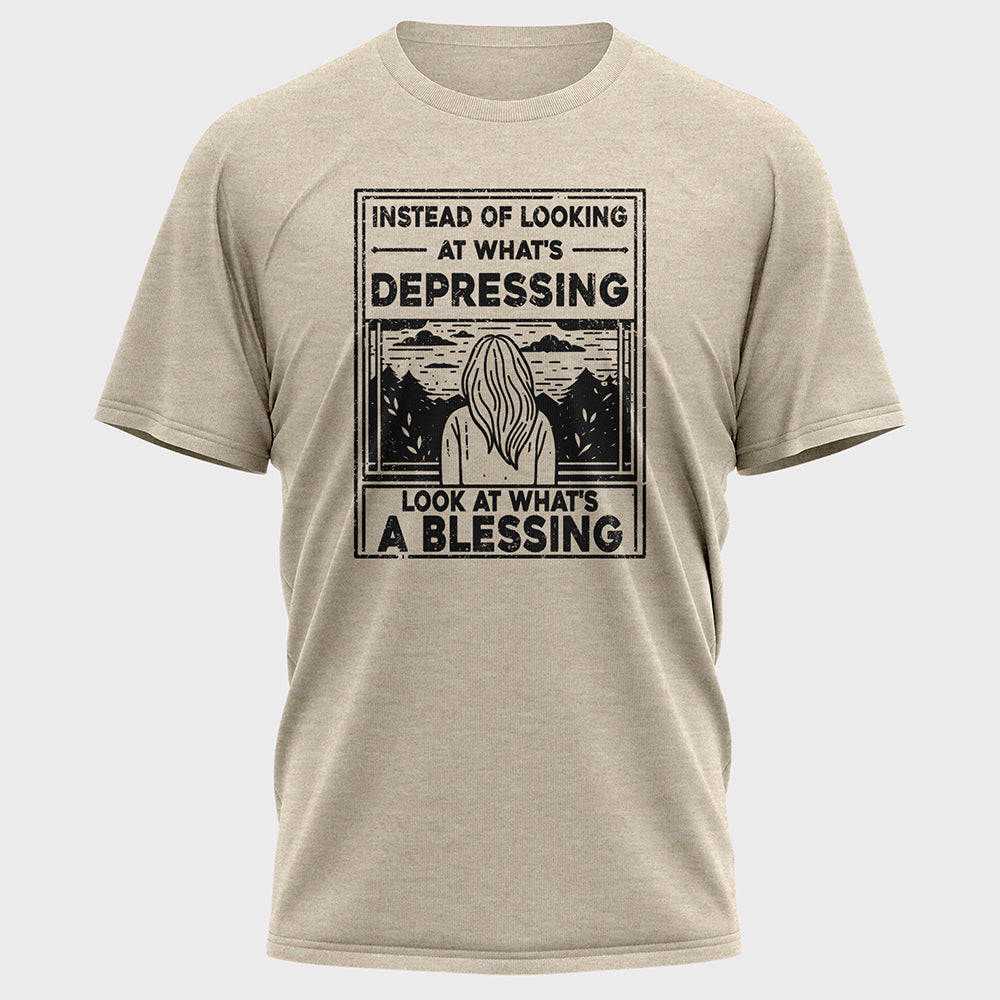 Instead of Looking at What's Depressing Cotton Tee