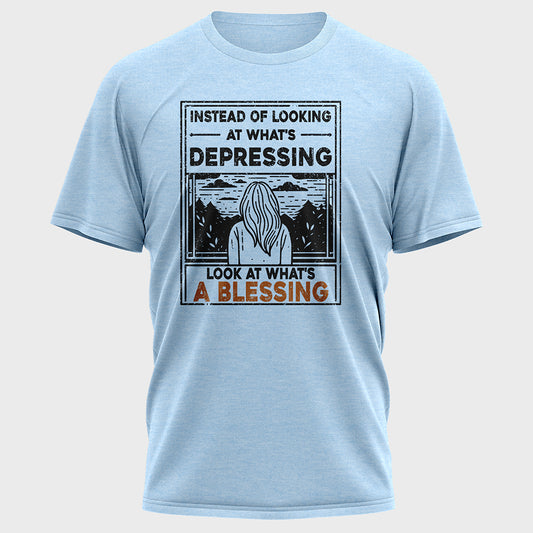 Instead of Looking at What's Depressing Color Cotton Tee
